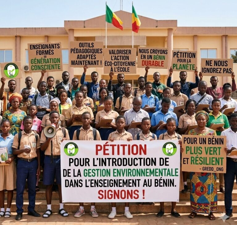 PÉTITION POUR L’INTRODUCTION DE LA GESTION ENVIRONNEMENTALE DANS L’ENSEIGNEMENT PRIMAIRE ET SECONDAIRE AU BÉNIN